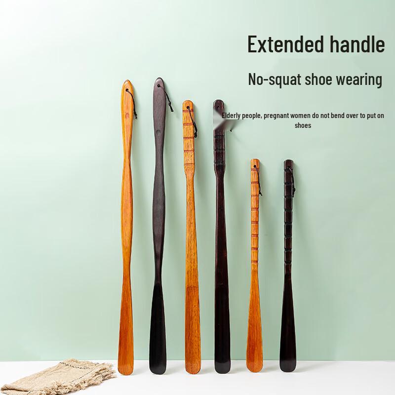 Solid Wood Long Handle Shoehorn Set