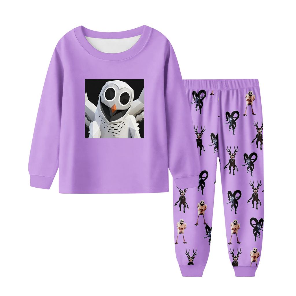 Children's Fashion Suit Skirt Round Neck Long Sleeve Top Pants