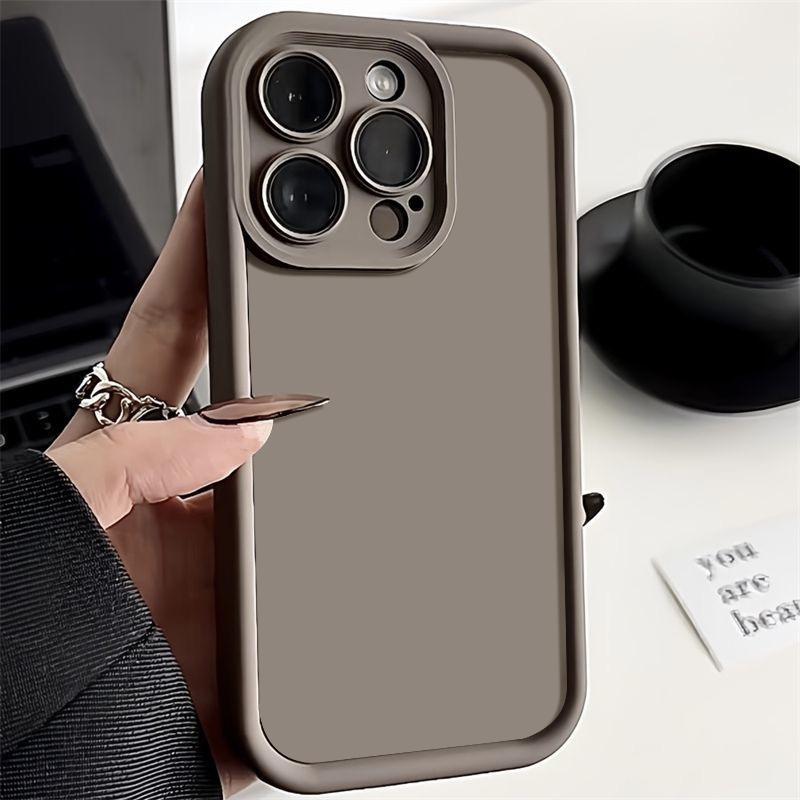 

Однотонный мягкий чехол для телефона из ТПУ для iPhone 16 Pro Max 16E 15 Pro 14 Plus 13 12 11 XR XS, защитный противоударный матовый бампер iPhone 16 Pro Max