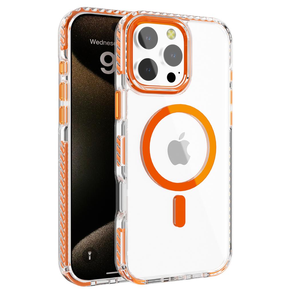 For iPhone 14 Pro Clear Phone Case PC+TPU Shell Compatible with MagSafe Phone Cover