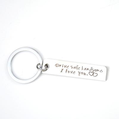 Trendy Girlfriend For Husband Gift Handsome I Love You Drive Safe Pendants Key Chain Fashion Accessories Jewelry Key Ring