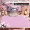Pastel Purple Lavender Mouse Pad Cute Cherry Blossom Flowers Desk Mat Extended Gaming Keyboard Mat Large Sakura Blossom Mousepad