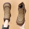 Soft leather snow boots winter new velvet warm thickened cotton shoes waterproof non-slip comfortable short boots