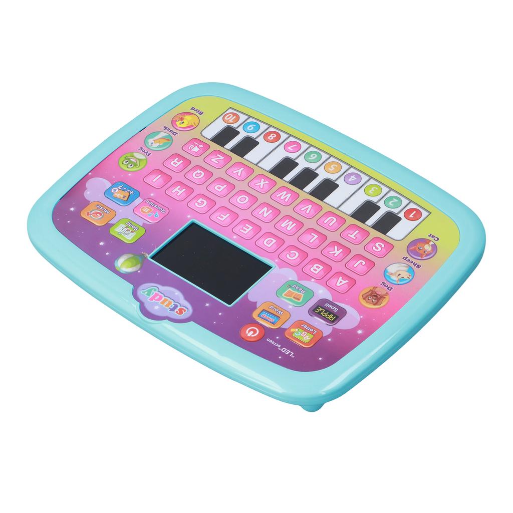Early Educational Toy Learning Tablet Toddler Computer Toy with LED Screen Display 8 Learning Modes Gift for Age 3 6