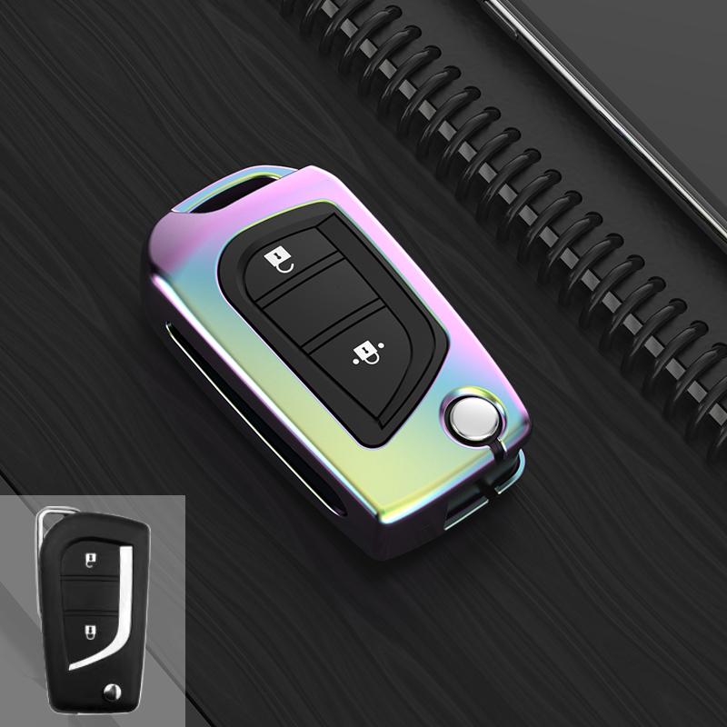 For Toyota Corolla Levin Camry Highlander Rav4 Prado Aluminium Alloy Car Key Case Cover Key Bag Shell Protector Accessories