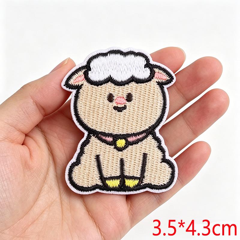 Cartoon Cute Small Animal Embroidered Iron On Patch DIY for Hats Jeans Backpack Clothing Sew Sticker Decoration Cap