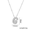 18K Gold-Plated Copper Necklace with Micro-Inlaid Zirconia & 26 Letter Pendant - Classic and Versatile European-American Jewelry