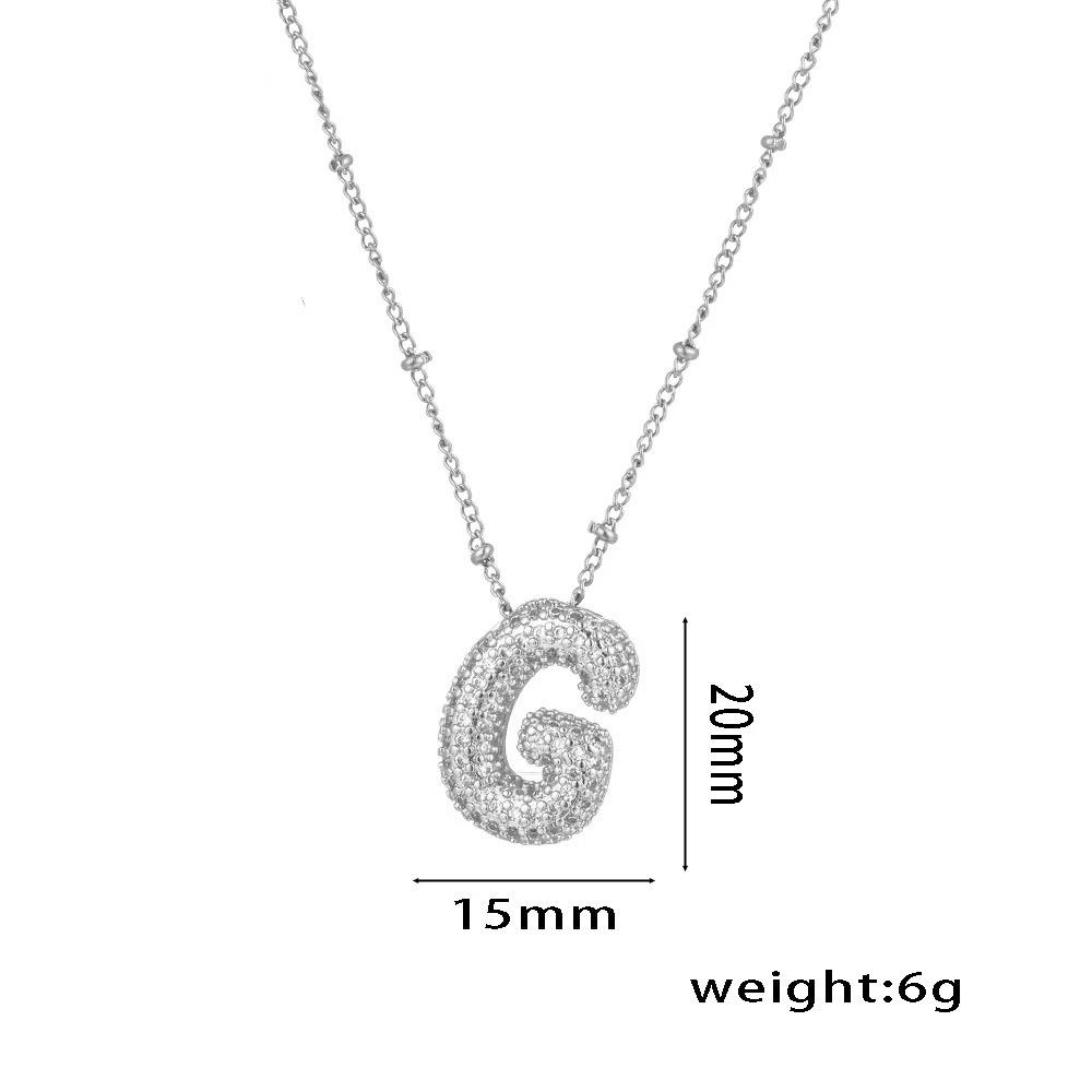 18K Gold-Plated Copper Necklace with Micro-Inlaid Zirconia & 26 Letter Pendant - Classic and Versatile European-American Jewelry