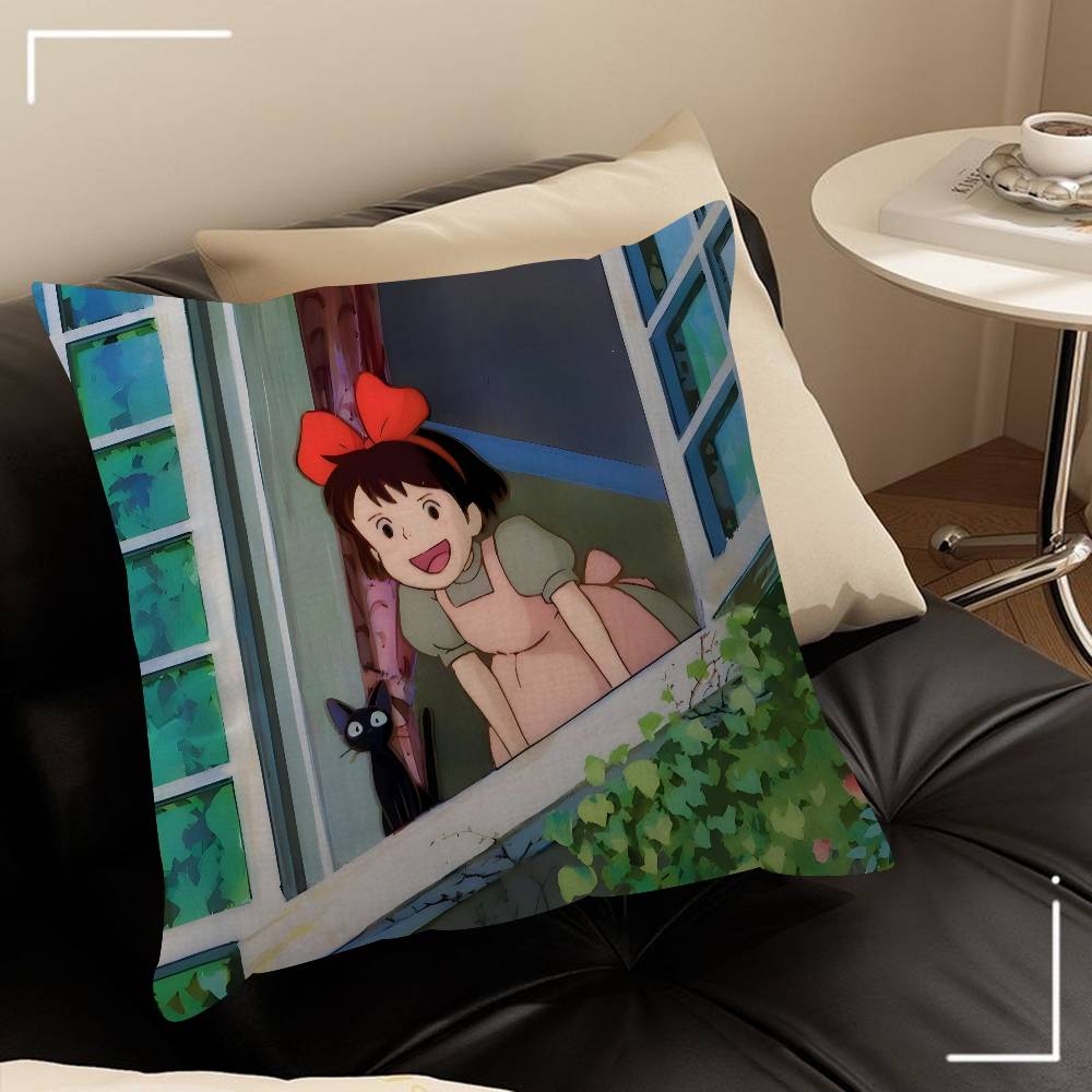 Cushion Cover Polyester Sofa Cushions Decorative Throw Pillows Home Decoration Pillowcover Anime K-Kikis Delivery Service-S