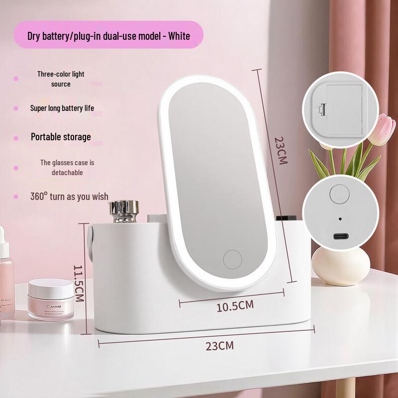 Portable LED Makeup Mirror with Light