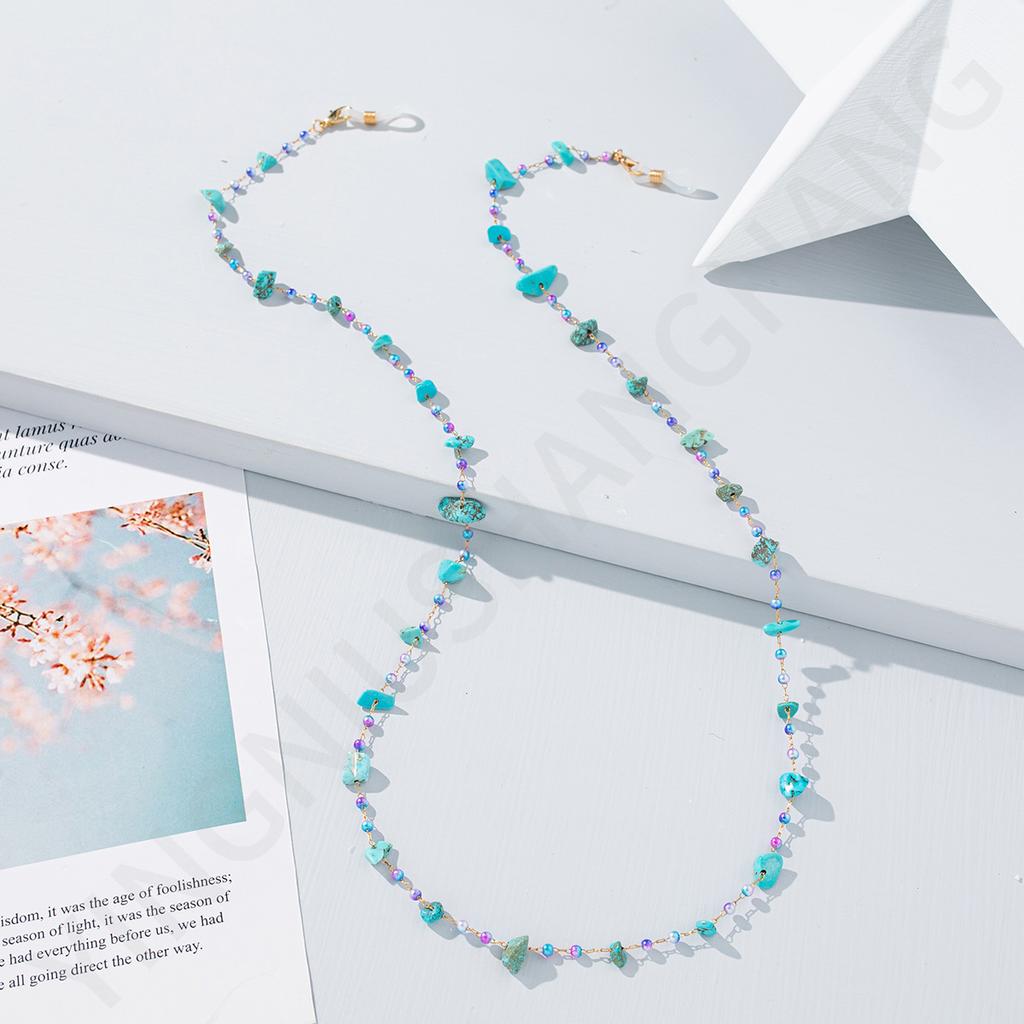 European and American fashion simple stone chain glasses chain, women's anti-lost neck lanyard glasses chain