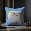 Cuscino per Divano Novità Clinica Dentale Dente Anime Federa Anti-acaro Cerniera Invisibile Morbido Peluche Corto