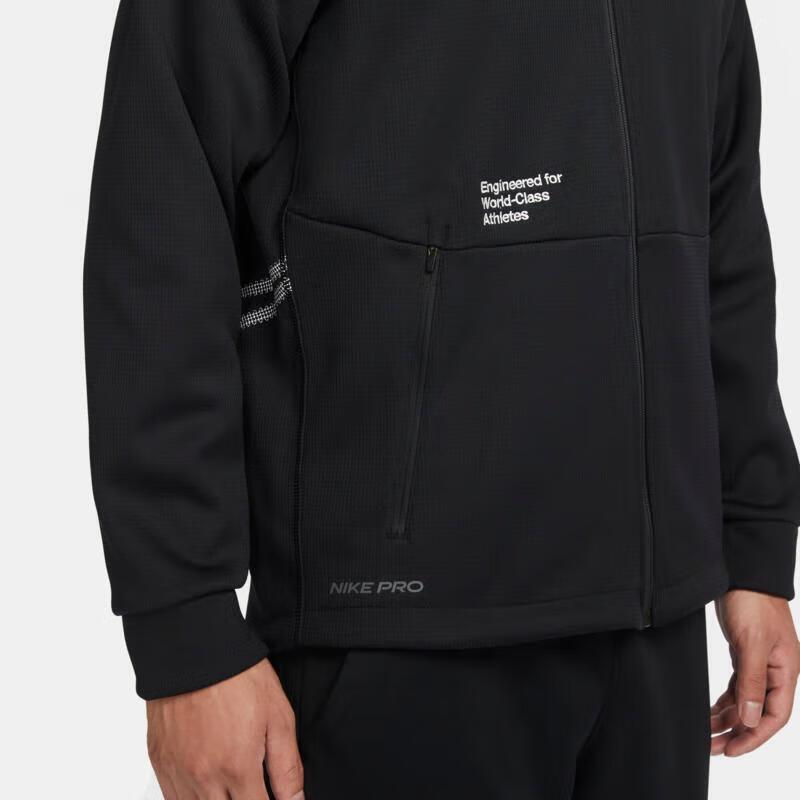 Nike Alphabet Print Hooded Training Jacket Men Jackets Black FV8459-010