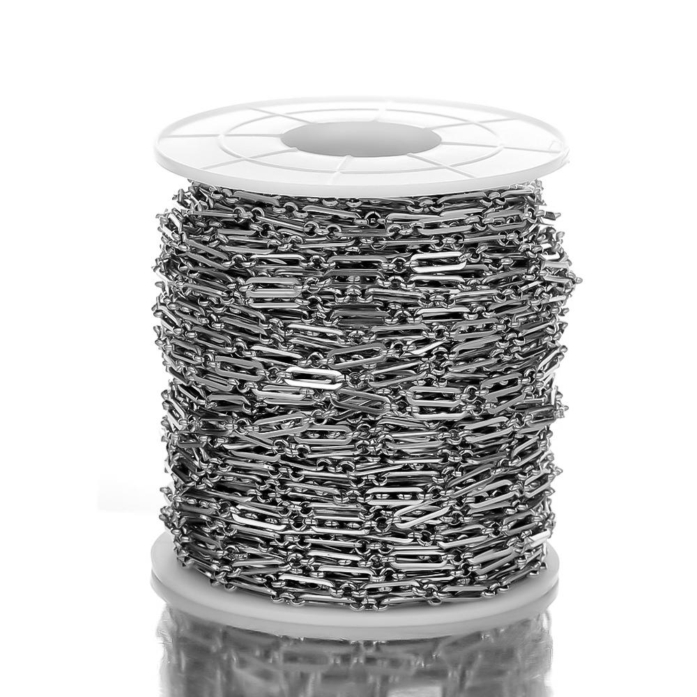 1 Meter Gold Color Stainless Steel Flat Cable Link Rolo Chains for DIY Jewelry Making Supplies Wholesale In Bulk Necklace Making