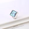 Minimalist Colored Shell Square Round Heart Shape Open Adjustable Ring Fashion for Women's Girls' Party Vacation Jewelry Gift