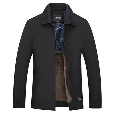 Outono e inverno jaqueta masculina lã espessada moda lapela jaqueta pai jaqueta masculina fria e quente jaqueta masculina