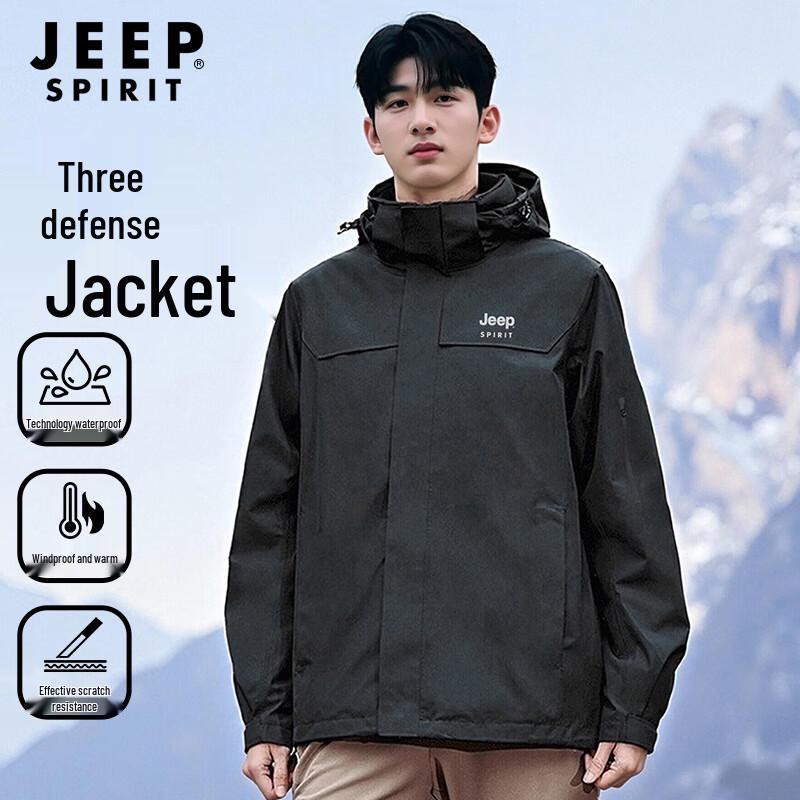 JEEP SPIRIT Men's 3-in-1 Waterproof Outdoor Jacket