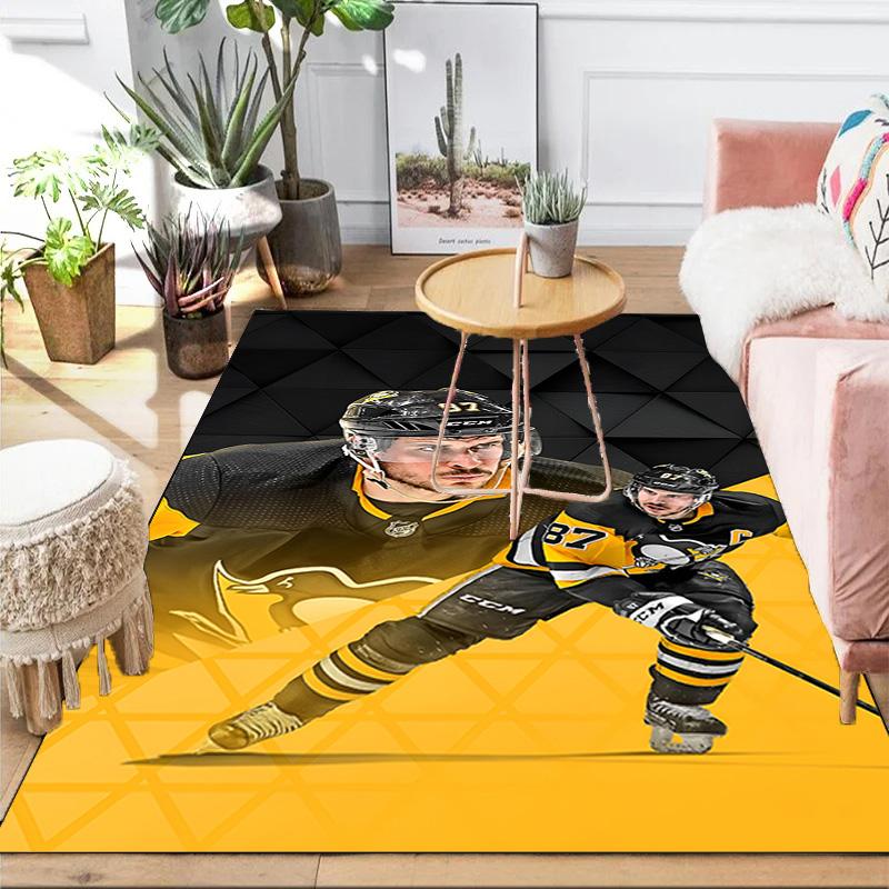 Pittsburgh Hockey Player Crosby Area Rug Suitable for Indoor And Outdoor,Carpets for Homes, Offices, Living Rooms,Home Decor,Christmas Gift
