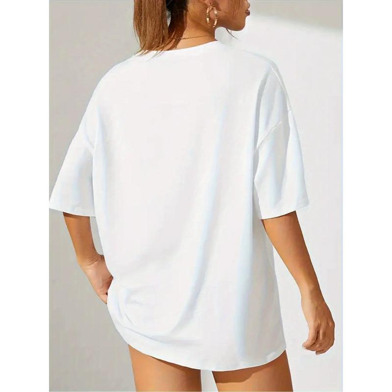 European Size Women's Inspirational T-Shirt Positive Affirmations Slogan Soft Breathable Round Neck Casual Tee