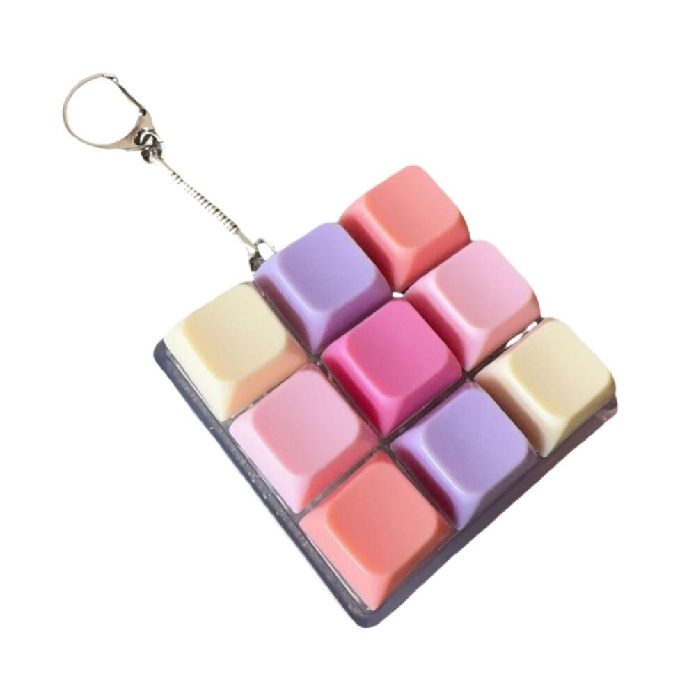 Tastatur Fidget Schlüsselanhänger 9 Tasten Tragbar Clicker Sensorisches Spielzeug für Teenager Erwachsene Büro Zuhause