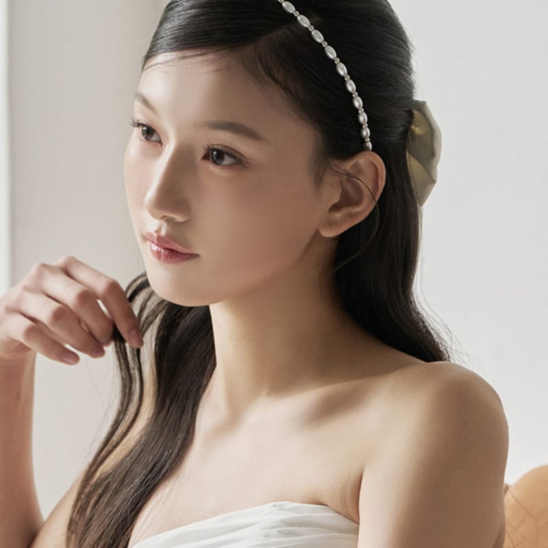 

Жемчужная повязка для волос Jean Paul Clarisse овальной формы LFHB0741 Silver