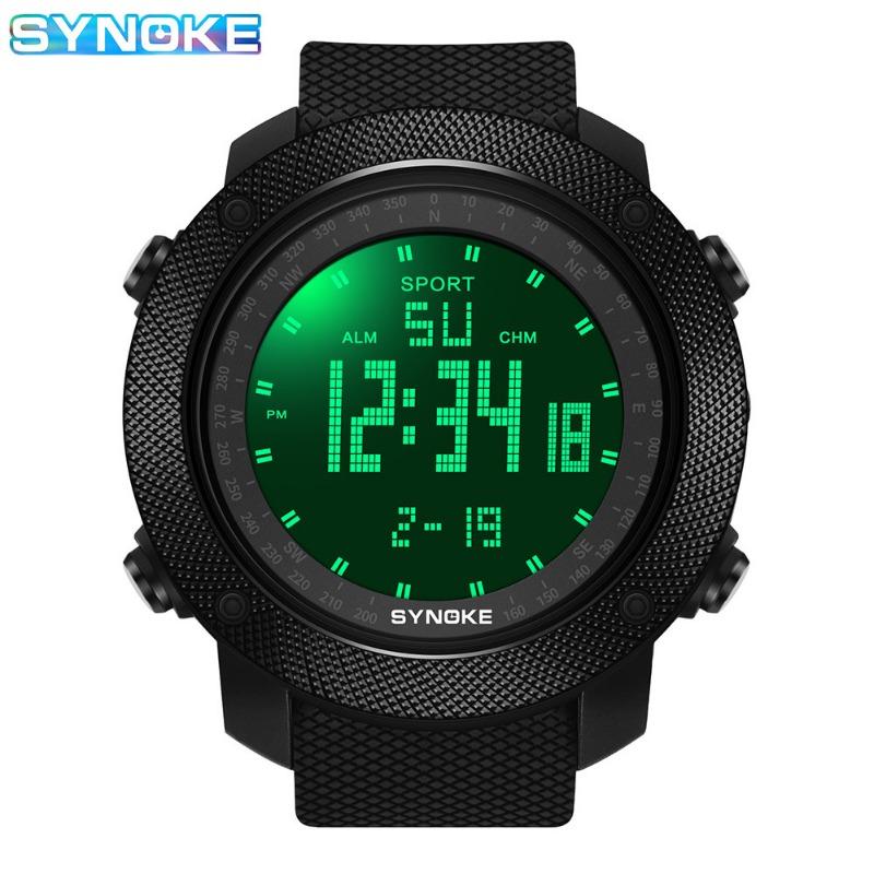 Nuovo orologio elettronico sportivo da corsa da alpinismo di marca di alta gamma, orologio militare multifunzione, display a schermo grande, orologio da polso impermeabile luminoso