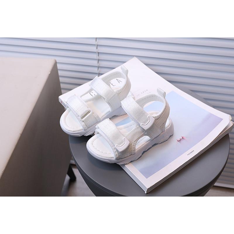 Summer Solid Color Open Toe Soft Sole Beach Sandals Toddler Girls Walking Shoes For Little Kids