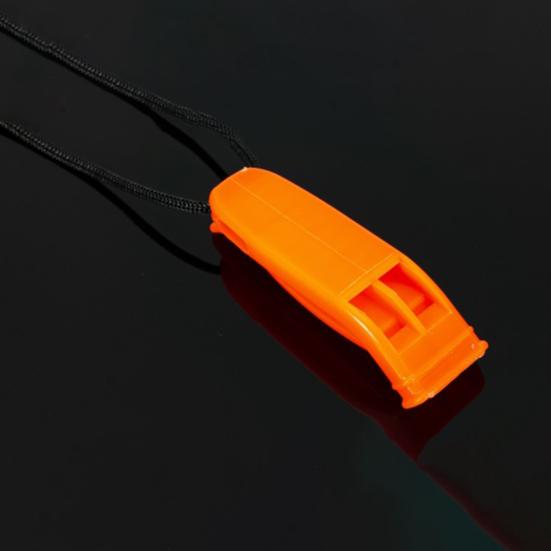 Survival Whistle Extra-Loud Convenient Using Sling Rope ABS Double Pipe Emergency Whistle