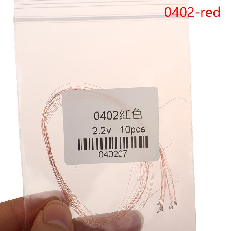 

10 шт./лот 0402 0603 SMD Лампа Проводная Микро Светодиод Предварительно Спаянная Микро Литцендрат Проводной Чип 20 см 3 В Железнодорожные Модели Сцены 0402-red
