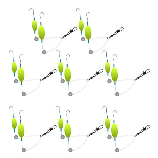 6/8Pcs Double Hook Reverse Bottom Rigs Portable Universal Easy To Use Fishing Hook Carp Fishing Hair Rigs