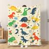 1pc Flannel Blanket Dinosaur Daily Life Lightweight Soft Comfortable And Warm Shawl/Nap Blanket/Sofa Blanket Suitable for All Seas
