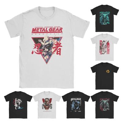 Nowość Koszulka Metal Gear Solid Opcja C dla Mężczyzn Okrągły Dekolt Bawełniane Koszulki MGS Gotyckie Phantom Hipster Krótki Rękaw