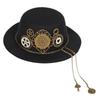 Steam Mini Top Hat Gothic Vintage Design Head Gear Metal Gears and Chain Fedoras Costume Accessories