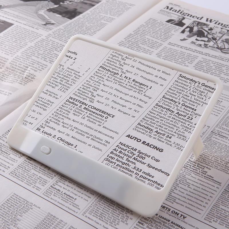 

Лупа з підсвічуванням Підсилювач Мобільна лупа Збільшена Розширювач Підставка Складаний тримач для літніх людей Читання книг білий