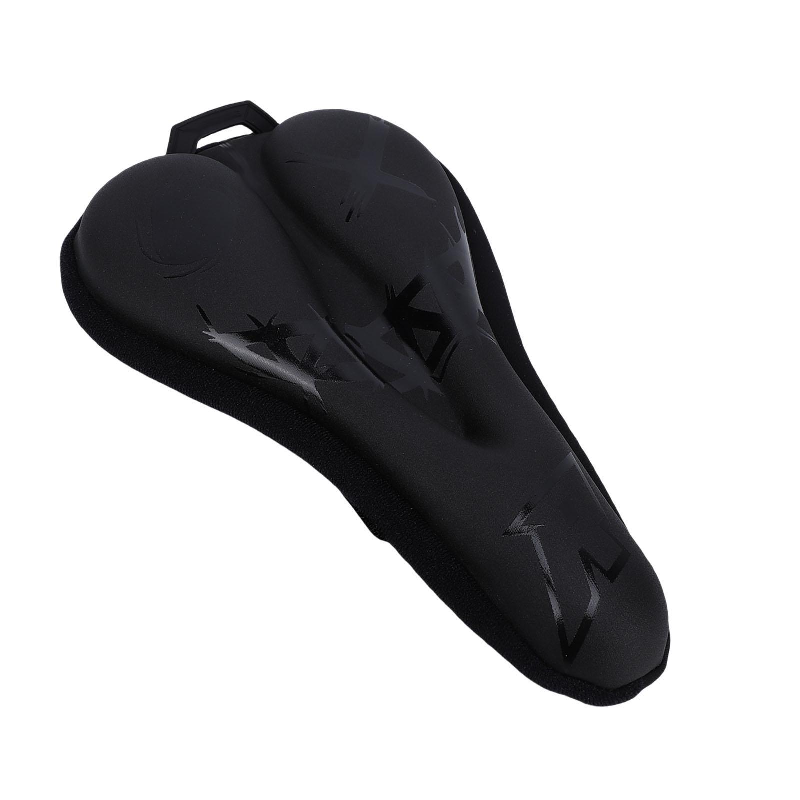 

Bike Saddle Cover PU Silicone Foam Filling Anti Slip Cycling Seat Cushion Cover for Mountain Road Bikes Black