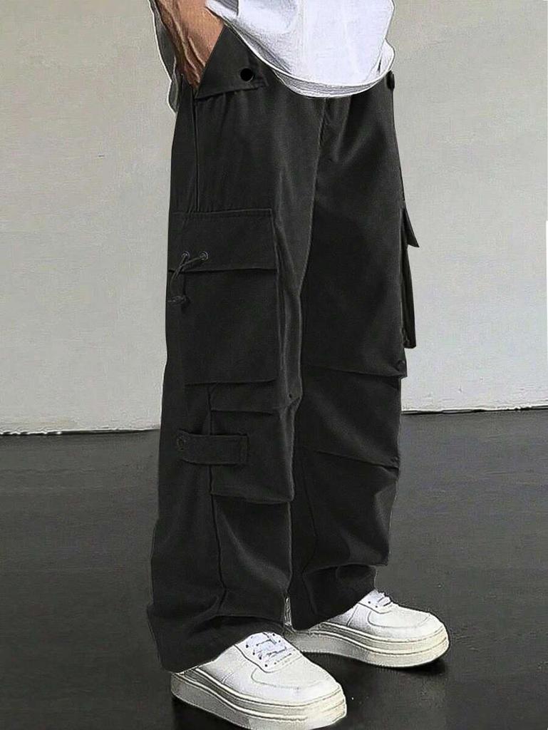 Amerikanische funktionelle Fallschirmjäger-Overalls Herren Herbst locker weiter gerader schnelltrocknender lässiger Hosen-Trend