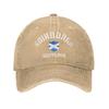 Edinburgh Scotland United Kingdom Unstructured Baseball Caps Distressed Denim UK Flag Snapback Unisex Running  Adjustable Hats