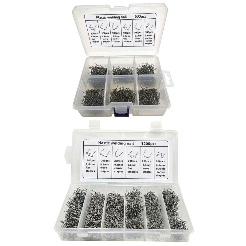 Steel Plastic Repair Metal Insert Set, 6 Type Assortment for Hot Stapler Use and Crack Corner Repair Tasks Daily