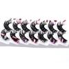 7 Pairs Dramatic Colorful Eyelashes Thick Fluffy Colored False Eyelashes  Women