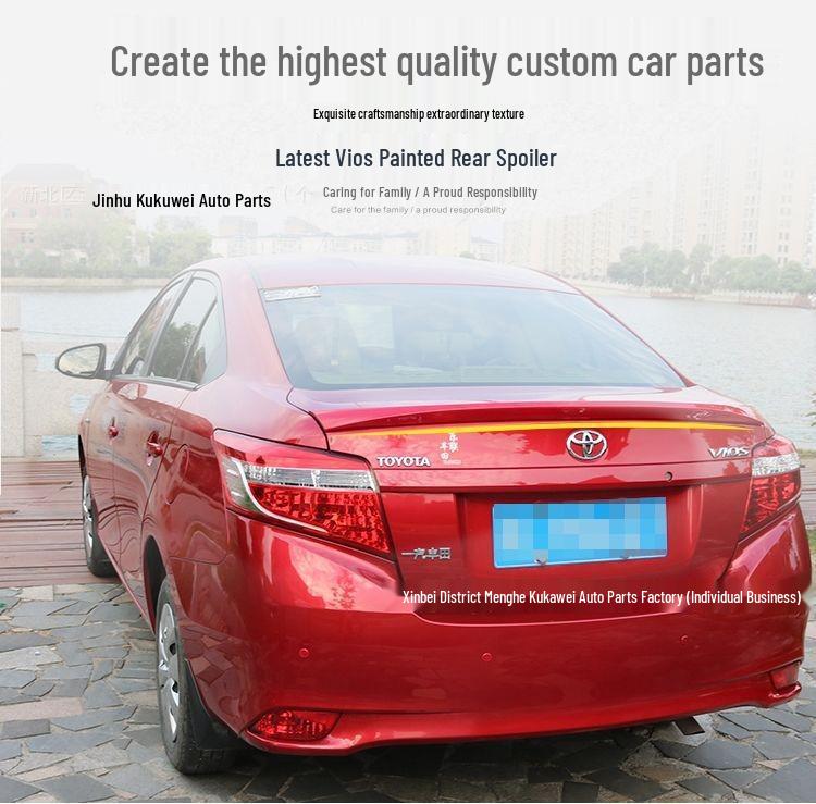 14-20 Vios Rear Lip: New Paint ABS Spoiler for Vios Modification
