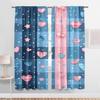 Set aus 2 Blau Rosa Gitter Herz Stern Vorhängen Süß Kühl Stil Wohnzimmer Schlafzimmer Stangentasche Dekoration Vorhang Polyester Ideal für Bereich