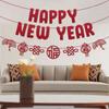 Non-woven Fabric Happy New Year Banner Traditional Spring Festival Hanging Ornaments  DIY