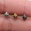 Multi Color Flower Edge Spacer Beads Metal Charms For Jewelry Making Accessories