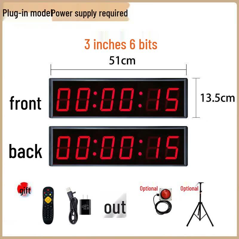Jundingying 3-inch 6-Digit Dual Display LED Game Timer