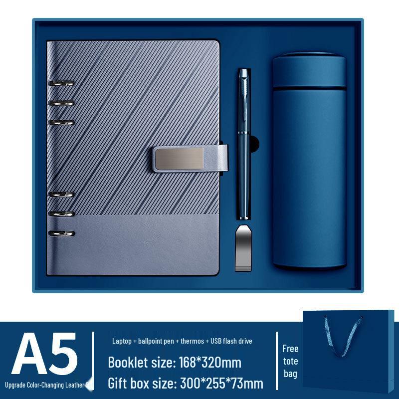 Custom A5 Ring Binder Notebook Gift Set with Logo - Holiday Souvenir Box
