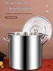 Large Capacity Stainless Steel Induction Soup Pot with Lid