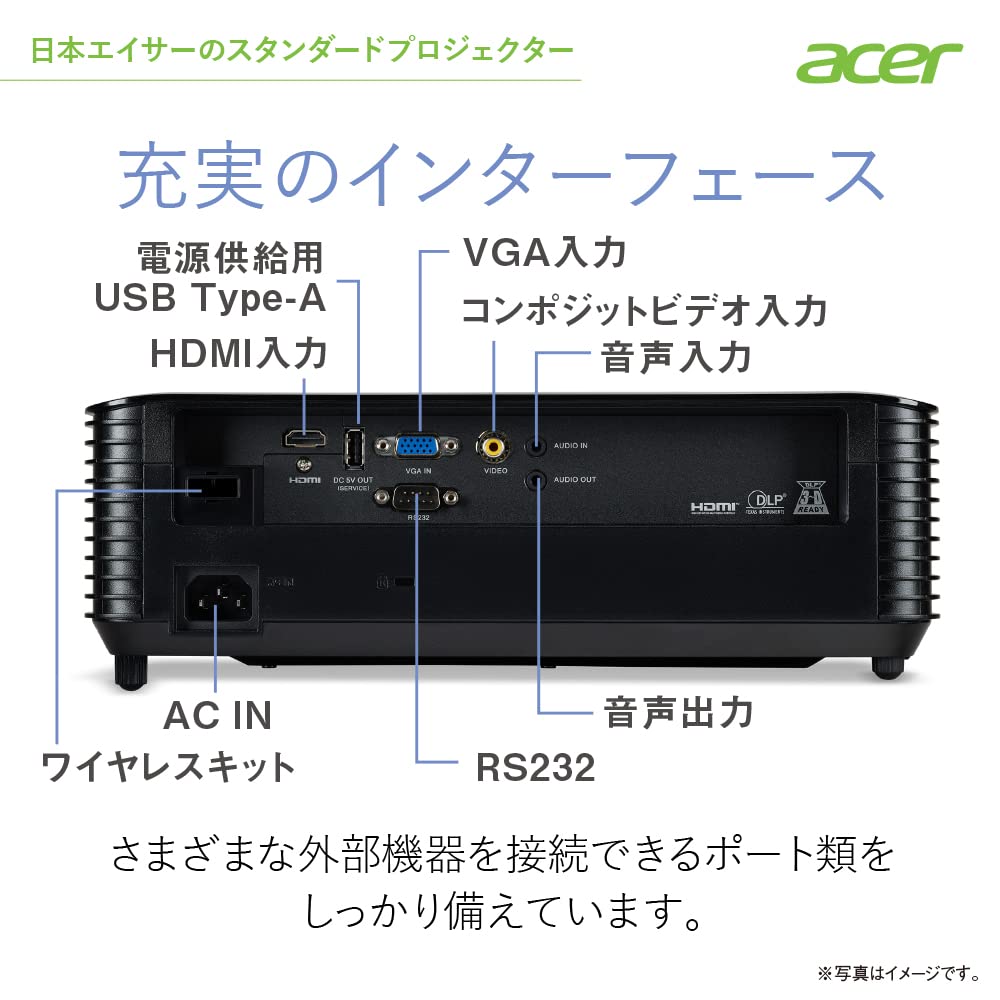 Acer Japan Official Standard Projector X1228i Wireless Projection XGA x ANSI Lumens Manual Focus (1024 768) 4,500 (Standard) HDMI1.4a Approx. 2.8kg