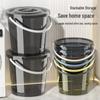 ZISIZ Thickened Transparent Silicone Water Bucket