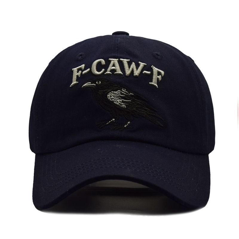 F-CAW-F Crow Embroidered Hat Casual Design Adjustable Baseball Cap Gifts for Men Women GZW