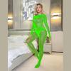 Women's Long Sleeve Moon Fishnet Bodysuits Jumpsuit See Through Mesh Bodystocking Lingerie Underwear Erotic Nightwear